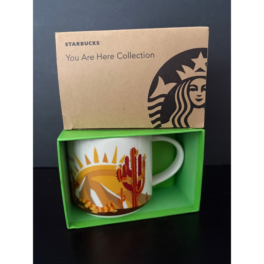Starbucks Phoenix You Are Here Collection Mug 14oz Ceramic Orange White New Box